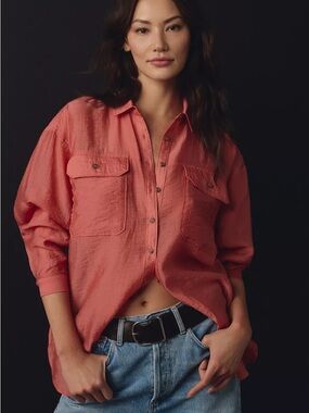 Anthropologie Sheer Buttondown button up shirts